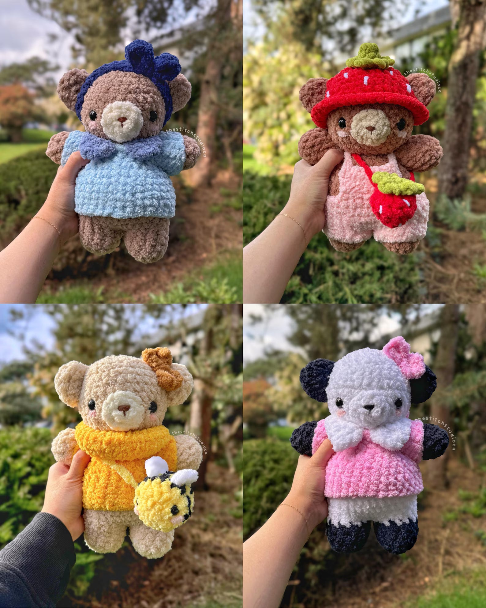 Mushroom Amigurumi Crochet 12 Patterns Bundle