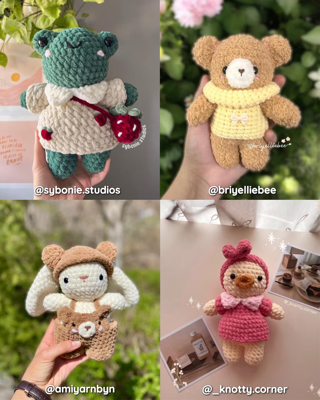 Mushroom Amigurumi Crochet 12 Patterns Bundle