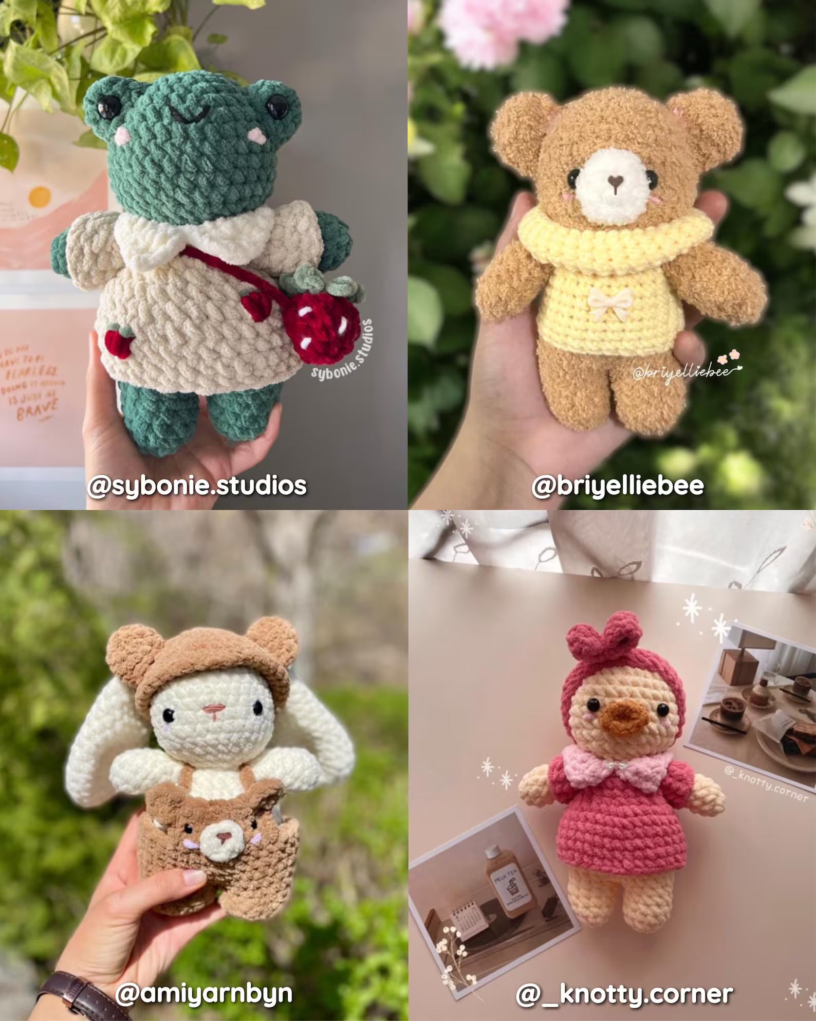 Mushroom Amigurumi Crochet 12 Patterns Bundle