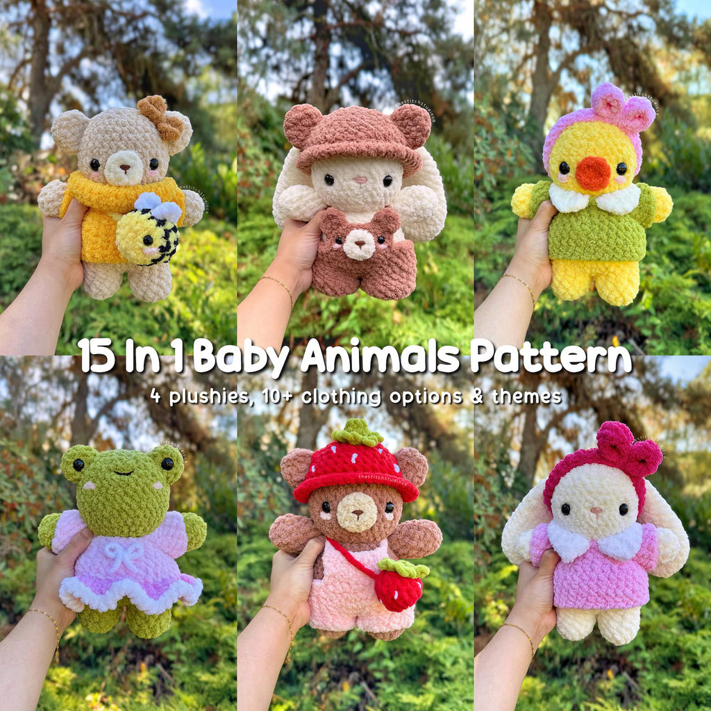 Mushroom Amigurumi Crochet 12 Patterns Bundle